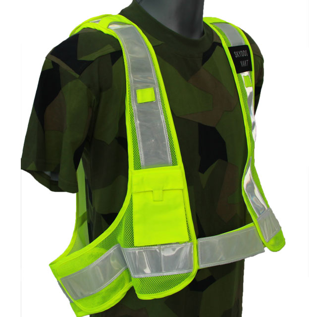 Produktbild av en Skyddsvakt Reflexsväst som visar höger ficka fram.
