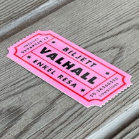 Sticker Biljett Valhall Rosa