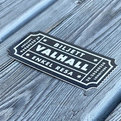 Sticker Biljett Valhall Svart/Vit