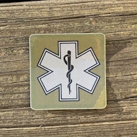 Sticker MEDIC Subdued Green Star