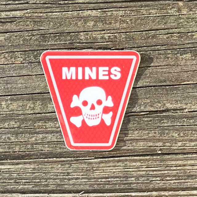 Sticker Mines Small seen from the front