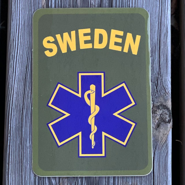 Sticker SWE MEDIC Star seen from the front