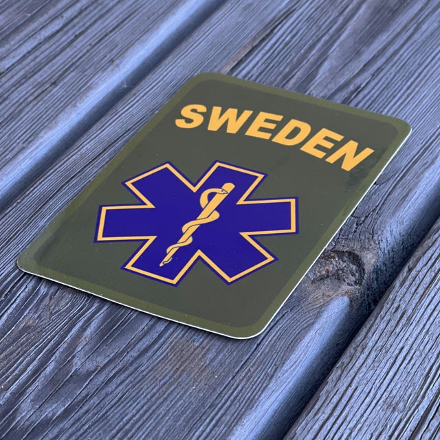 Sticker SWE MEDIC Star seen from an angle