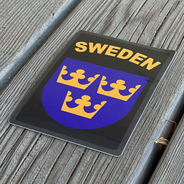 Sticker Sweden Black seen from an angle