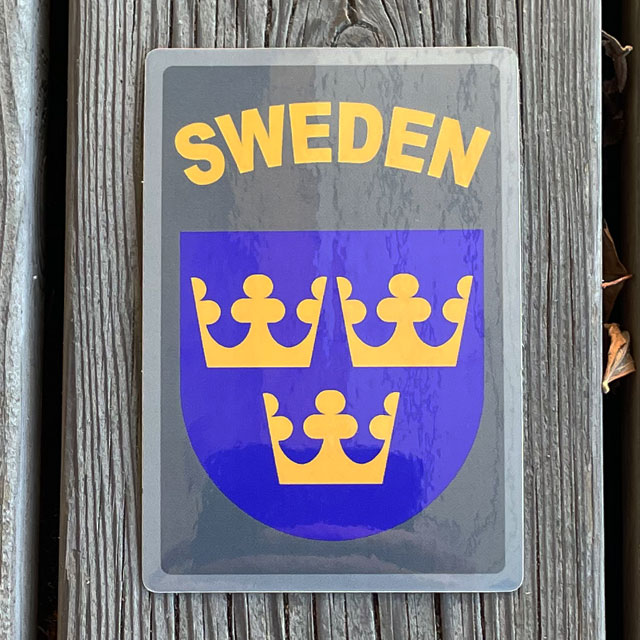 Sticker Sweden Ranger Green showing glossy front side
