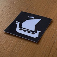 Sticker TUG Svartvit fyrkant
