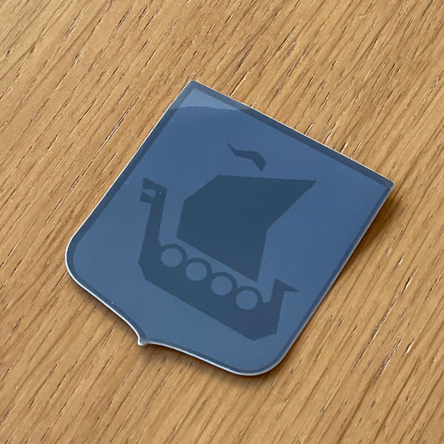 Sticker Viking Ship Grey seen from an angle