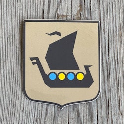 Sticker Viking Ship Sand Blue Yellow