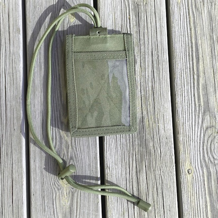 Tactical Neck ID Card Holder Green