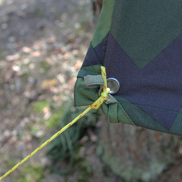 You can use small paracord type string to strighten out your Tarp M90 Light