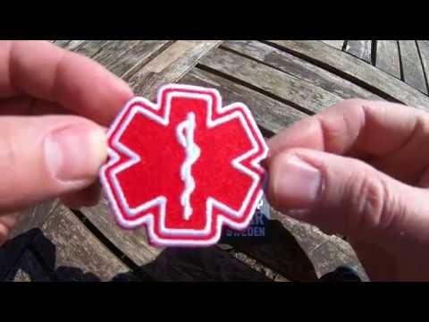 MEDIC Star of Life Red White Hook Patch