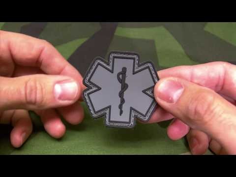 MEDIC PVC Star Black Grey Hook Patch