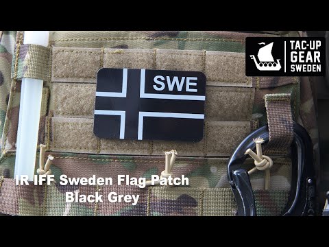 IR - SWE Flagga IFF Svart/Grå