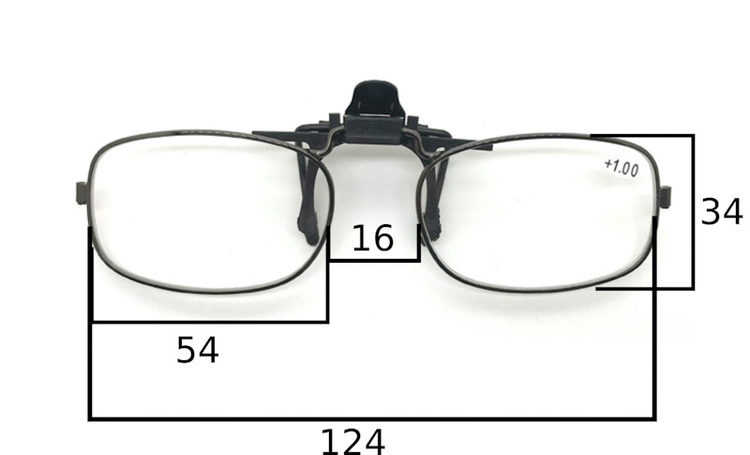 Läsglasögon, Förstoringsglas, Magnifier clip on, flip up +1.5 - +3.0
