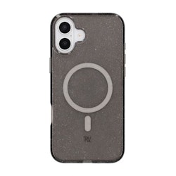iPhone 16 Plus Rv Skal TPU MagSafe - Glitter Svart