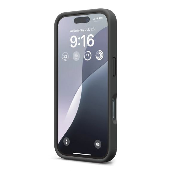 iPhone 16 Pro Mobilskal Silikon Rv - Svart