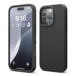 iPhone 16 Pro Mobilskal Silikon Rv - Svart