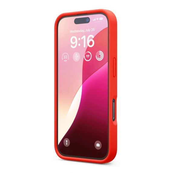 iPhone 16 Pro Mobilskal Silikon Rv - Röd