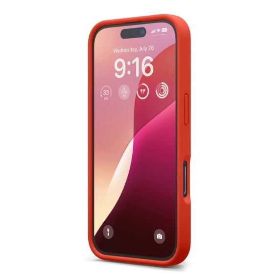 iPhone 16 Mobilskal Silikon Rv - Röd