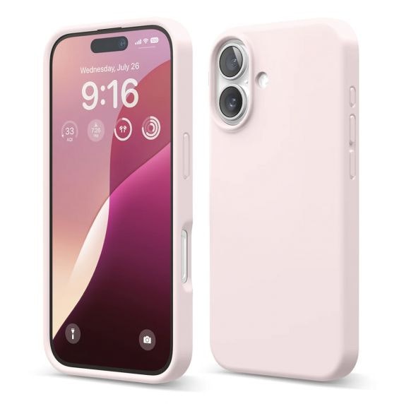 iPhone 16 Mobilskal Silikon Rv - Rosa
