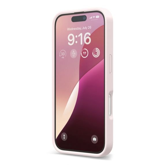 iPhone 16 Mobilskal Silikon Rv - Rosa