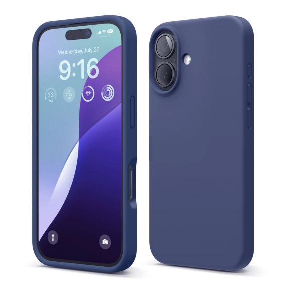 iPhone 16 Mobilskal Silikon Rv - Blå