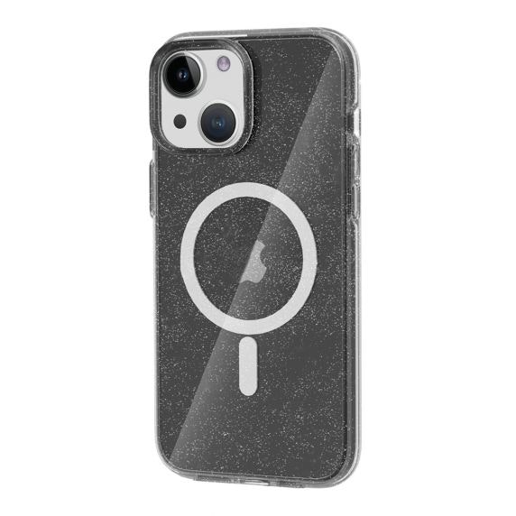 iPhone 13/14 Mobilskal Glitter Magsafe - Svart