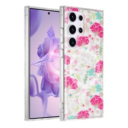 Samsung Galaxy S24 Ultra Magnetskal – Blommor i Röd/Grön