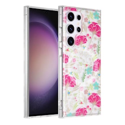 Samsung Galaxy S23 Ultra Magnetskal – Blommor Röd/Grön