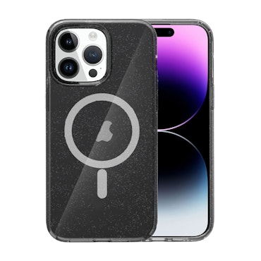 iPhone 14 Pro Glitter Magsafe Mobilskal - Svart