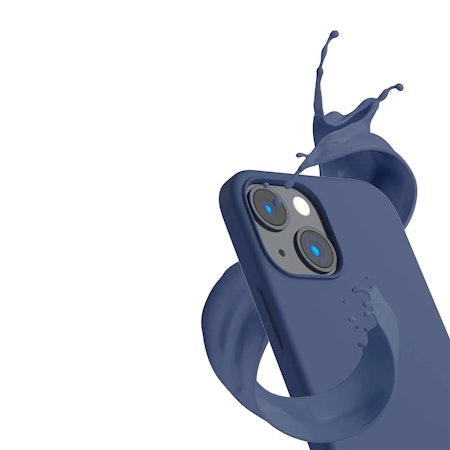 iPhone 14 Silikonskal Rv med MagSafe – Blå