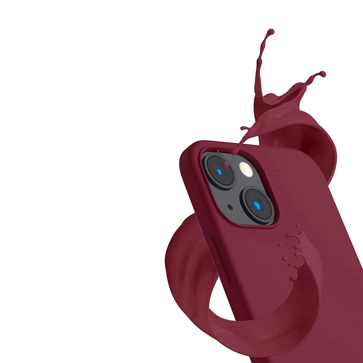 iPhone 14 Rv Silikonskal med MagSafe – Röd