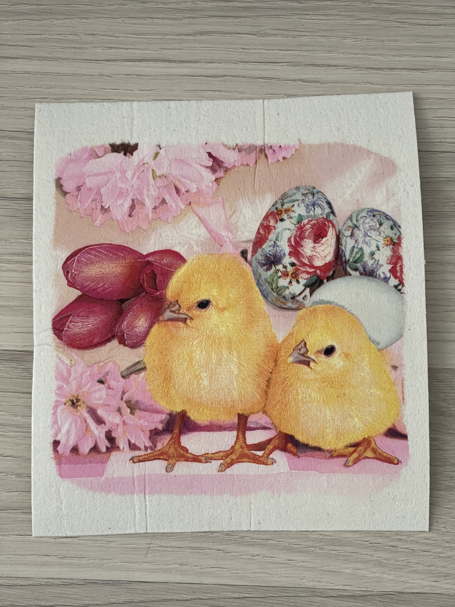 Disktrasa kycklingar rosa bakgrund