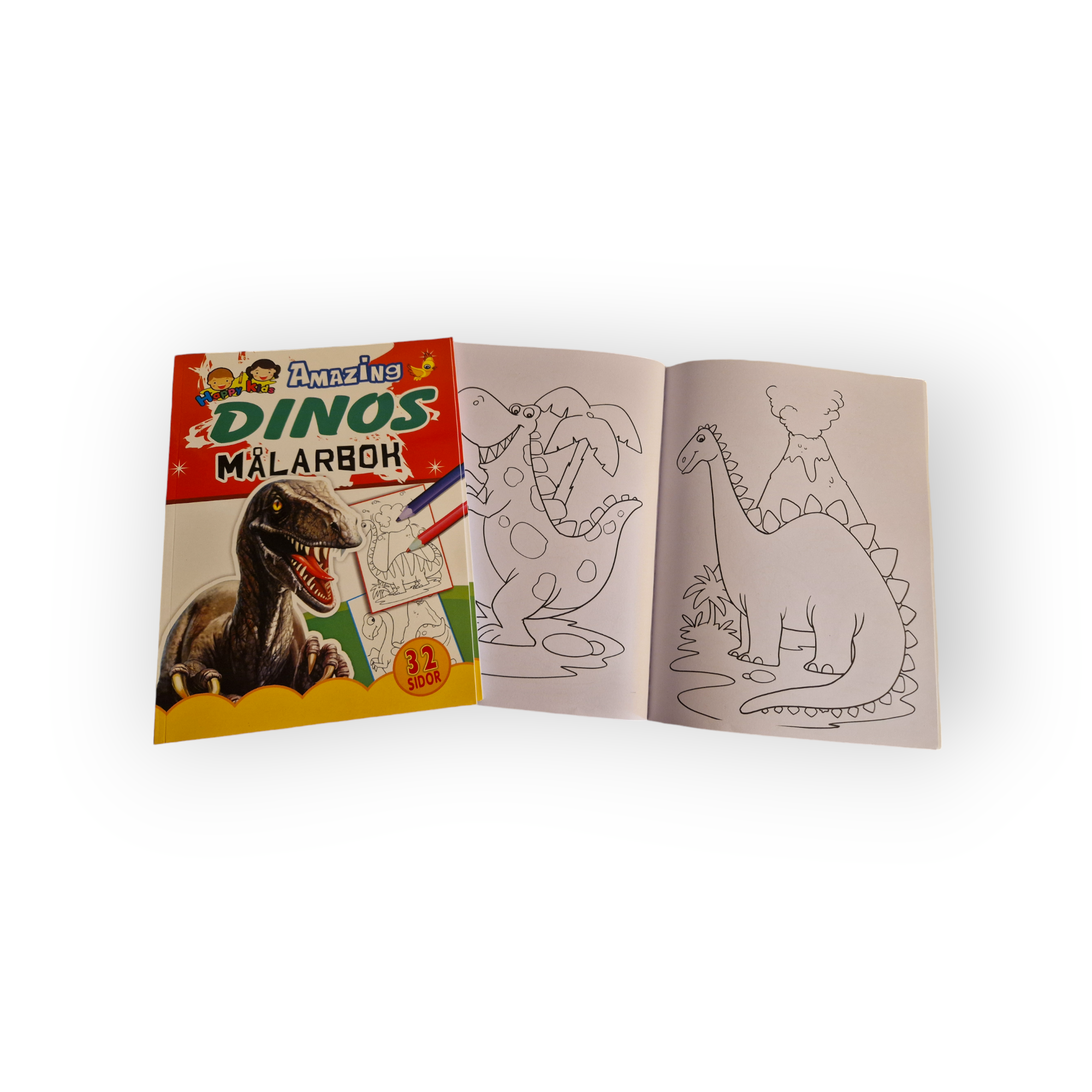 Målarbok Dinosauier