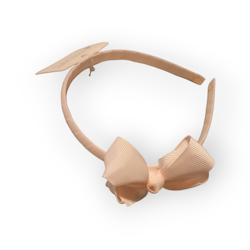Diadem med rosett ljus rosa