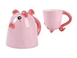 Ceramic Mug Up & Down Piggy