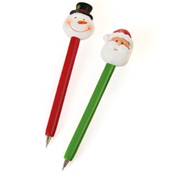 Pennor med Tomte och snögubbe