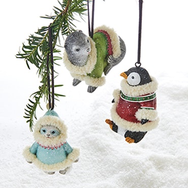 Pingvin, sjölejon, säl med snöre 7cm 3 pack