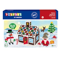 Rörpärlset pepparkakshus