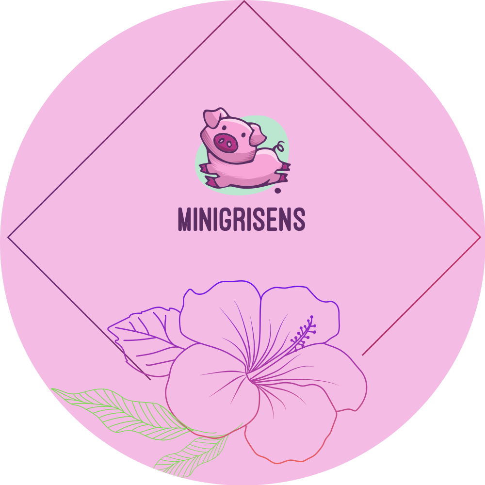 MiniGrisens Klistermärken med bakgrund