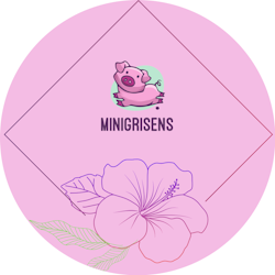 MiniGrisens Klistermärken med bakgrund