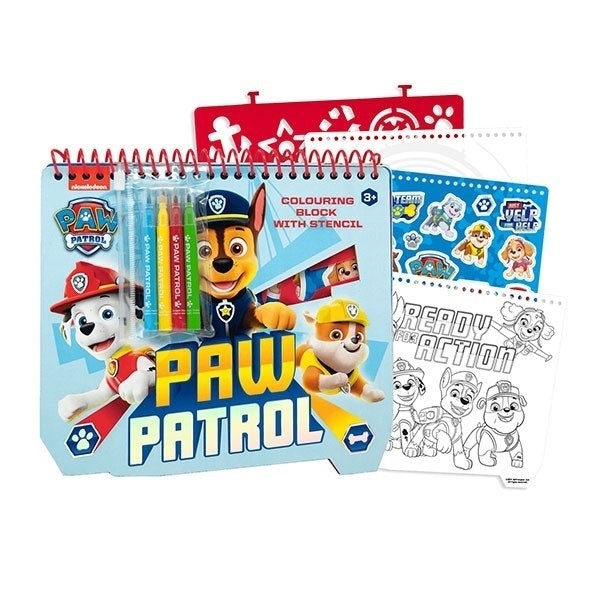 PAW PATROL Målarbok m. pennor