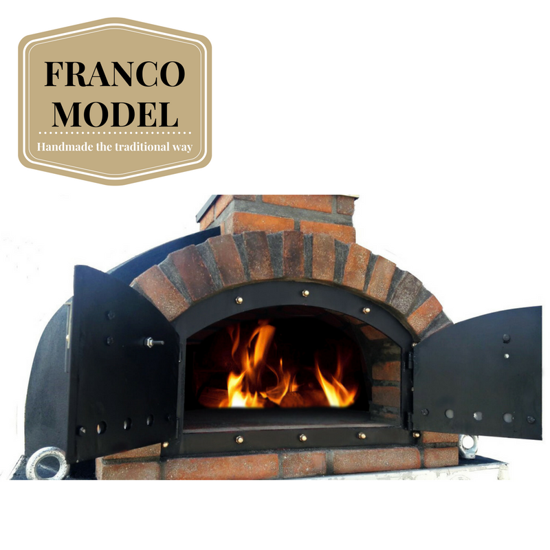 120 cm Pizzaugn Franco dubbeldörr med eller utan natursten