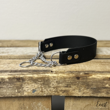 HALVSTRYP med kedja BioThane® halsband - 38mm