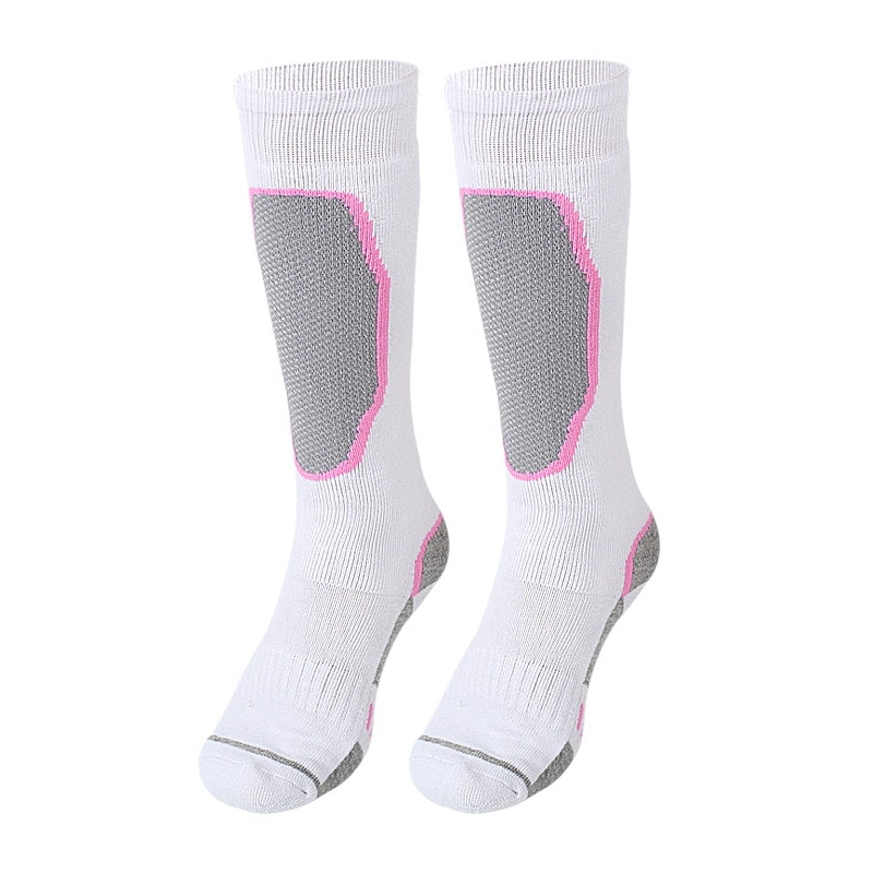 Sukat, lämpimät, NAISTEN KOKO, VALKOINEN/PINKKI