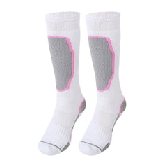 Sukat, lämpimät, NAISTEN KOKO, VALKOINEN/PINKKI