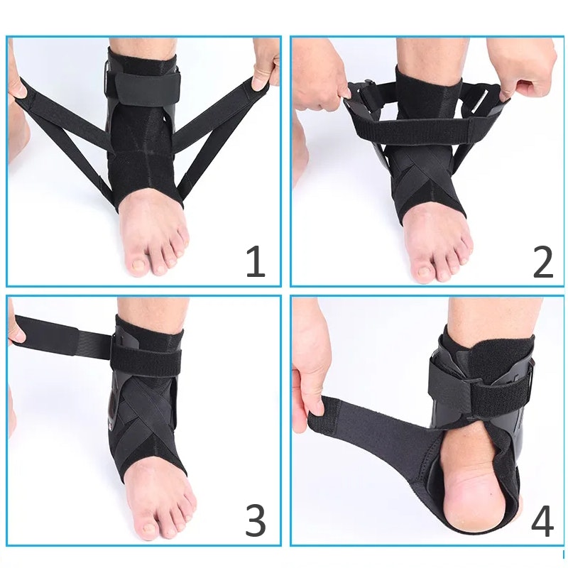 Nilkkasuoja vakauttava, ergonomiset kiskot, säädettävä