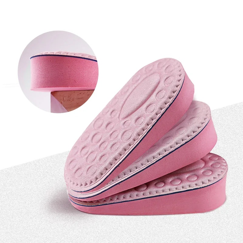 Kantapään pohjalliset lisäpituutta varten pinkki