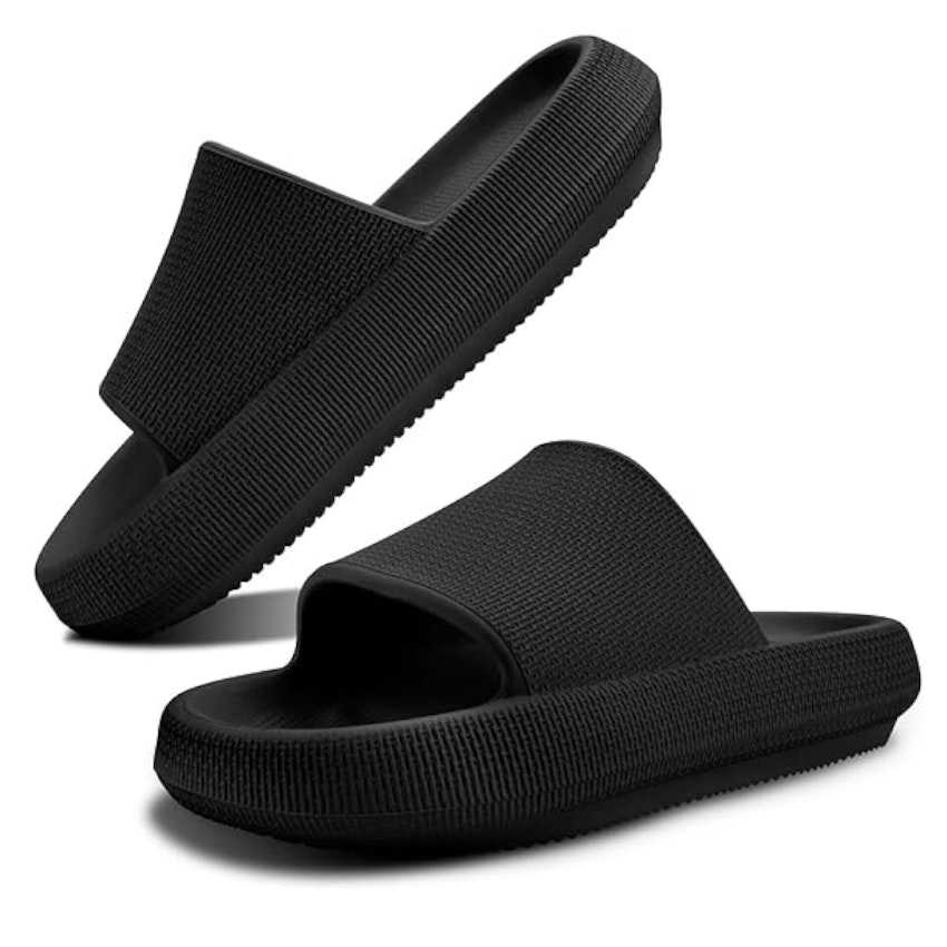 Premium pehmeät tossut MUSTA, pehmeä iskunvaimennus