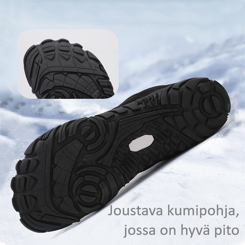 Paljasjalkakengät vettähylkivä, vuorattu MUSTA